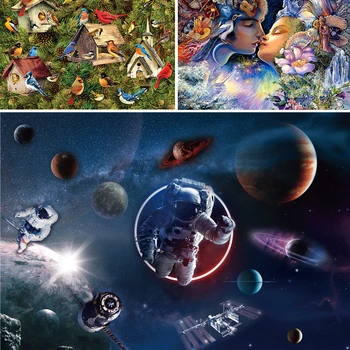 

1000 Pcs Jigsaw Puzzle Educational Toys Cartoon Landscape Animals Assembling Puzzle Brain Gmae Toys For Adult Children Gifts