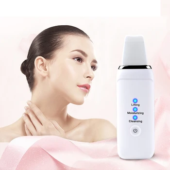 

Rechargeable Ultrasonic Skin Scrubber Deep Face Cleaning Peeling Vibration Blackhead Removal Skin Care Device Beauty Instrument