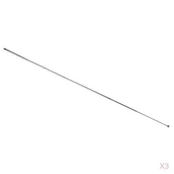 Premium Radio Stainless Steel Replacement Telescopic Antenna 7 Section (Pack of 3)