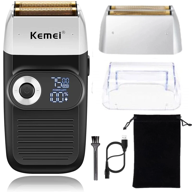 

Kemei Original Powerful Barber Pro Electric Shaver for Men Hair Beard Electric Razor Balds Head Shaving Machine Finishing Fades