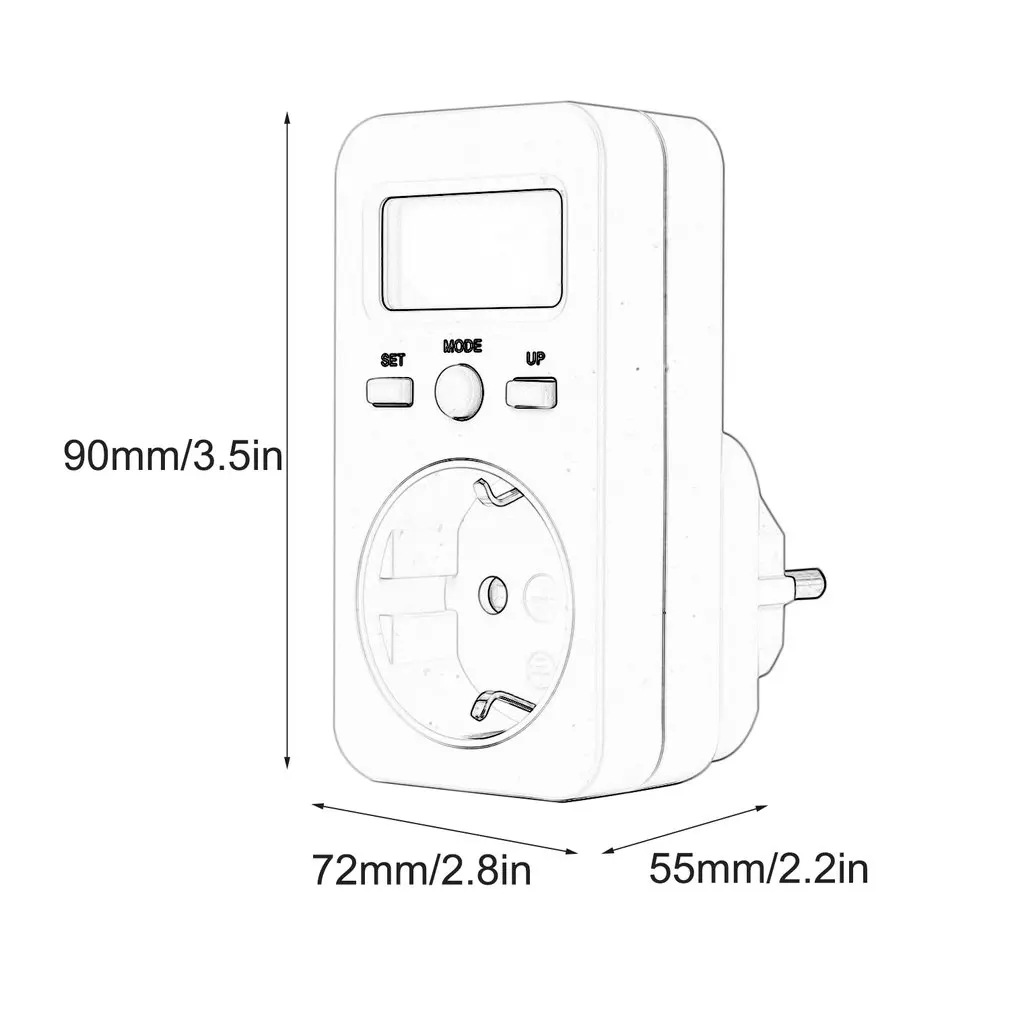 Цифровой измеритель мощности штепсельная розетка Электрический ваттметр счетчик энергии ЖК-дисплей бытовой измерительный выход анализатор