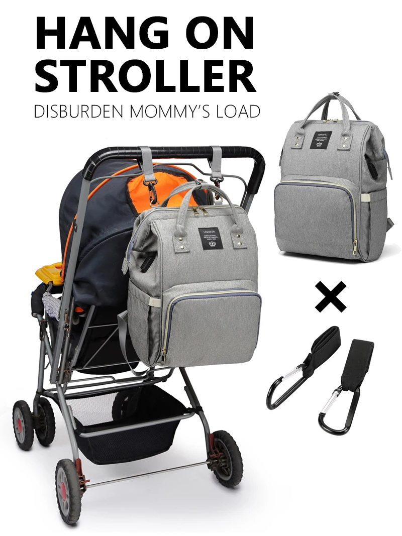 Сумка для детских подгузников, сумки для детских колясок, USB Большая емкость, водонепроницаемый Набор сумок для подгузников, дорожный рюкзак для беременных, сумка для кормления