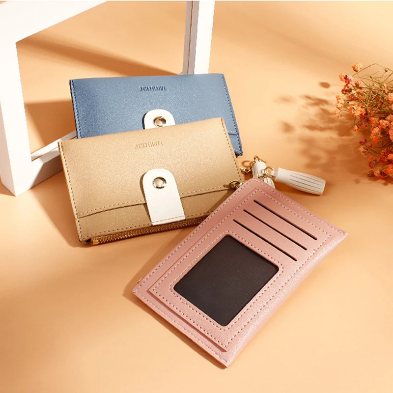 

2019 Leather Women Wallet Hasp Small and Slim Coin Pocket Purse Women Wallets Cards Holders Luxury Brand Wallets Designer Purse