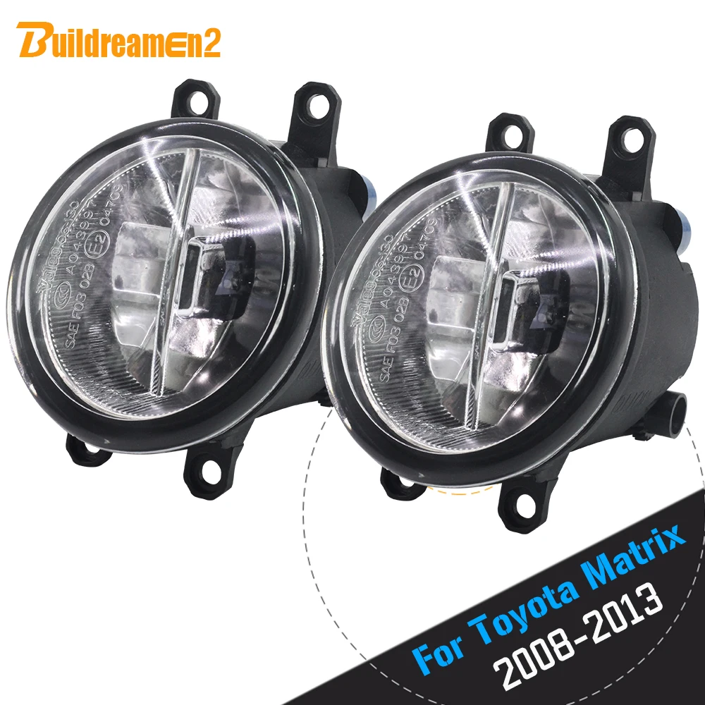 Buildreamen2 2 Pieces Car 4000LM LED Lamp Fog Light Daytime Running DRL 12V For Toyota Matrix 2008 2009 2010 2011 2012 2013 | Автомобили и