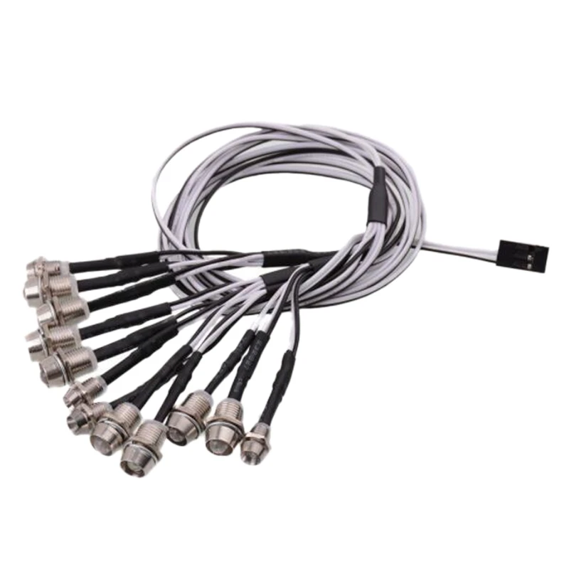 

5mm4 White Light 2 Blue Light 2 Red Light & 3mm4 Yellow Light RC Model Climbing Auto Parts LED Headlights