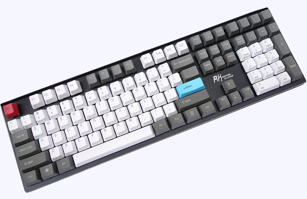 NPKC OEM PBT Keycaps бело серый синий смешанный ANSI макет 61 клавиша 87 клавиш 104 клавиши 108