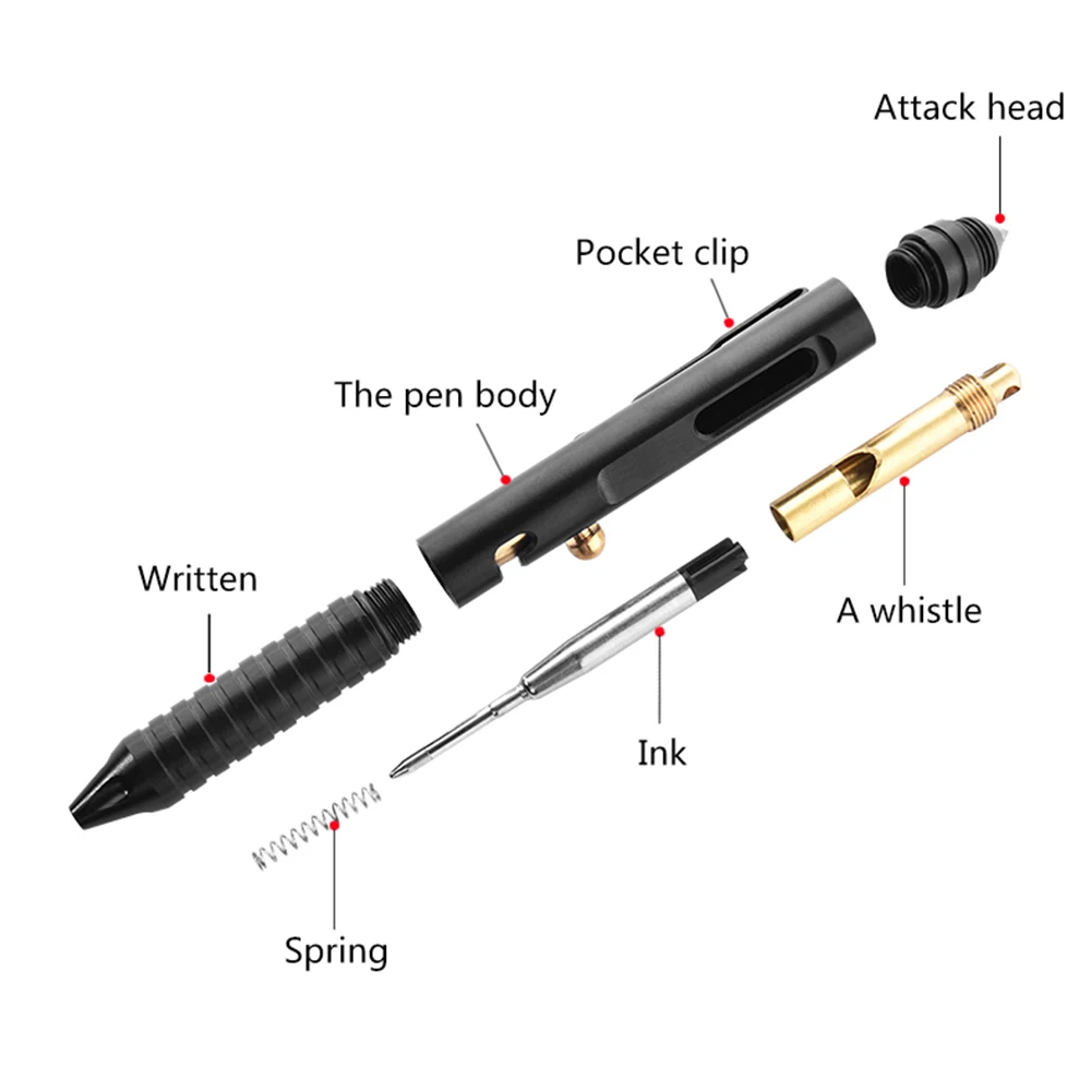 Тактическая ручка для самообороны, Мультитул, свисток, личная защита, тактическая ручка, стекло, окно, выключатель, тактическая ручка, EDC, снаряжение для выживания