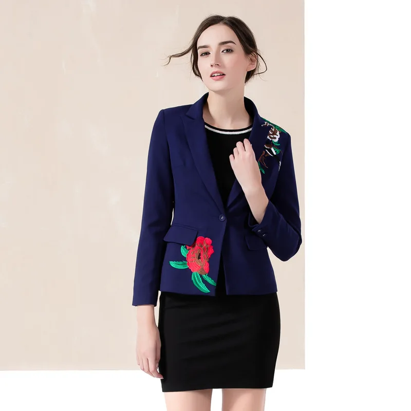 

[Rebate Does Not Change] Ozhouzhan Embroidery Slim Fit Short Small Suit Spring Summer Europe And America Large Size Dress