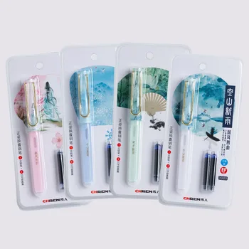 

Luxury quality fountain pens set stationery for school anime stuff Erasable Blue ink Color set 0.38mm Pen office accessories