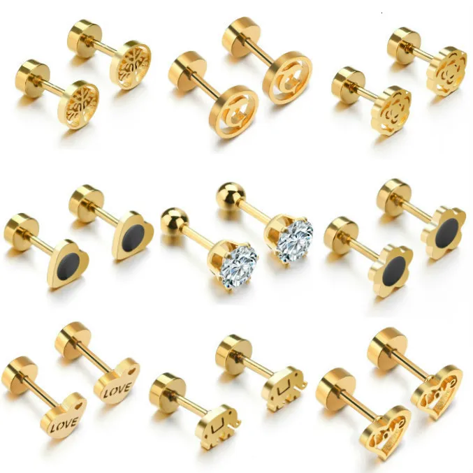 

New Tree of Life Stainless Steel Stud Earrings for Men Women Asymmetrical Pierced Earrings Body Jewelry Prevent Allergy Earrings