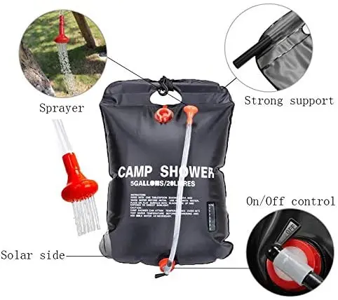Camp Shower 20l Solar Shower Shower Bag 