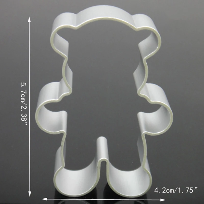 Cookie Cutters Kitchen Steel Bear Shape Animal Biscuit DIY Mold