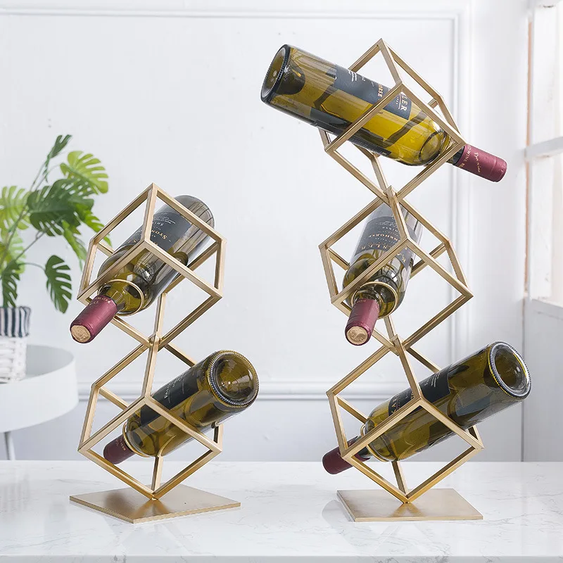 

Creative wine rack Modern minimalist Iron Wine Holders multi-function Wine storage rack dining room wine cabinet home decoration