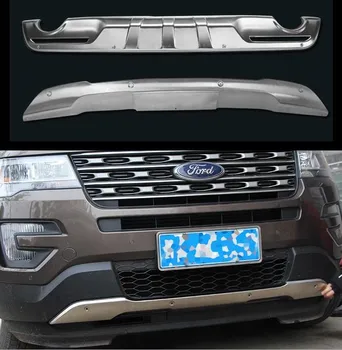 

Stainless Steel Car Front Rear Bumper Protector Guard Plate Fits For Ford Explorer 2.3 T 2016 2017 2018 2019