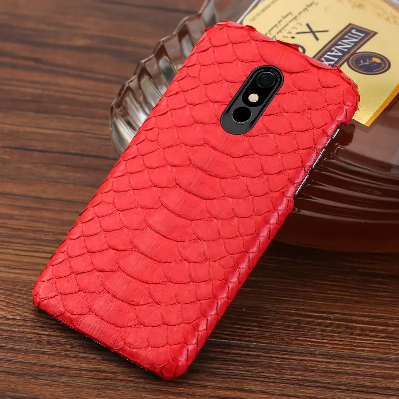 Красный Натуральная Snakeskins кожаный чехол для телефона для LG Stylo 5 чехлов Роскошные Чехлы для LG Stylo 4 V40 V50 G7 G8 ThinQ G8s ThinQ G6 G5 - Цвет: Красный