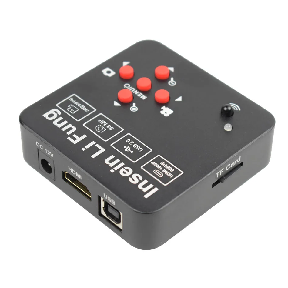 Промышленный видеомикроскоп HD 38MP 60FPS 1080P 2K увеличительная камера TF память HDMI USB
