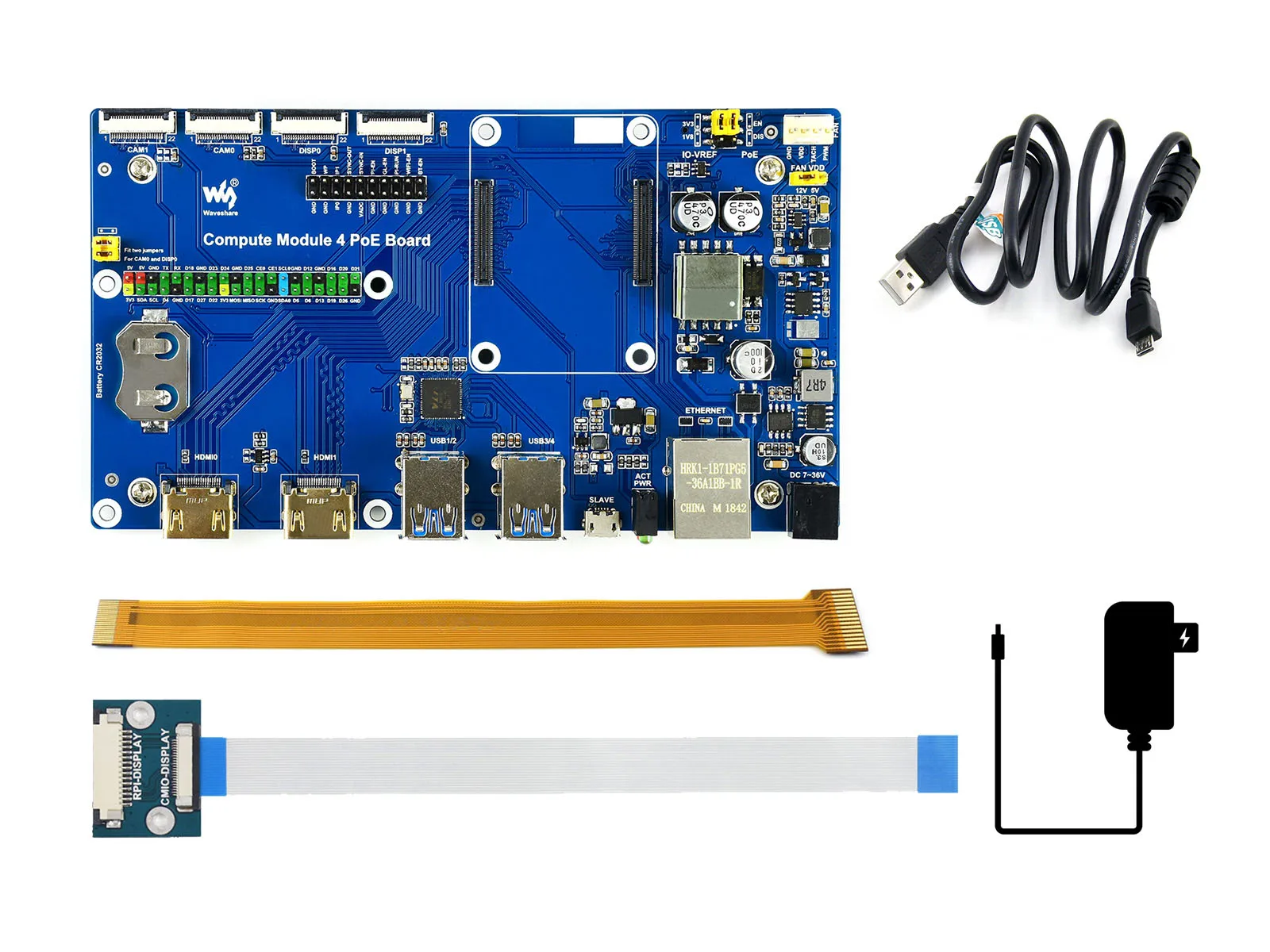 Raspberry Pi Compute Module 4 IO Board With PoE Feature, for all Variants of CM4 Raspberry Pi Compute Module 4 IO Board With PoE Feature, for all Variants of CM4
