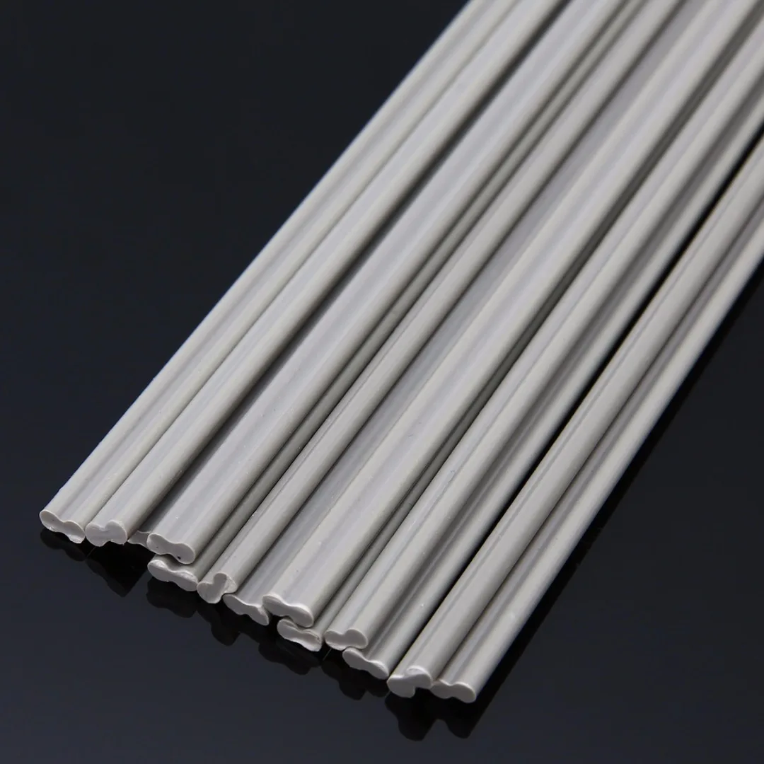 50pcs Plastic Welding Rods Bumper Repair ABS/PP/PVC/PE Welding Sticks Welding Soldering Supplies Grey White Black Beige Color