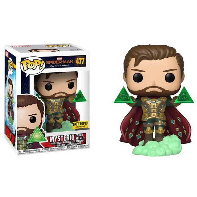 Funko Pop Marvel Человек-паук Mysterio Виниловая фигурка куклы игрушка фигурка игрушки на день рождения Рождественские подарки для детей - Цвет: 477 with box