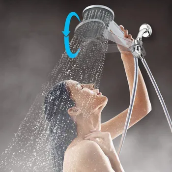 

Hand Shower High Pressure 4 Inch 5-setting Adjustable Shower Handheld Spray Bathroom Shower Filter Accessories лейка для д