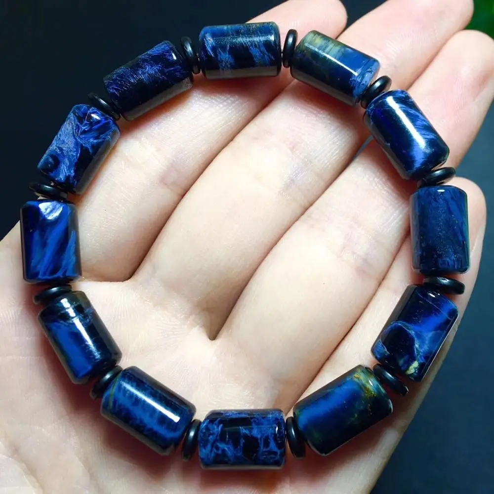 

16mm Genuine Pietersite beads Bracelet Natural Blue Bead For Women Men Namibia Firecolor Crystal Powerful Fashion Jewelry AAAAA