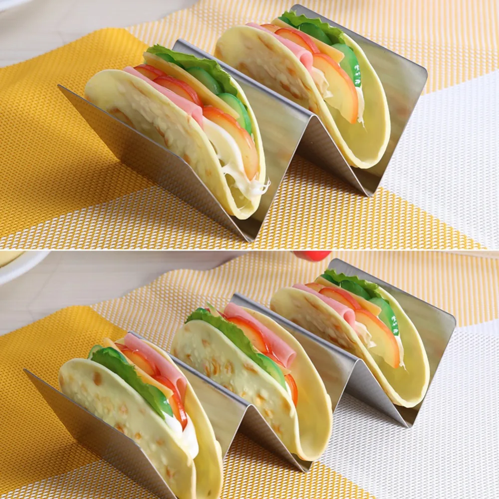 2 шт. стильный кронштейн Taco из нержавеющей стали Taco грузовик лоток стиль волнистая стойка для блинов хороший помощник для кухни