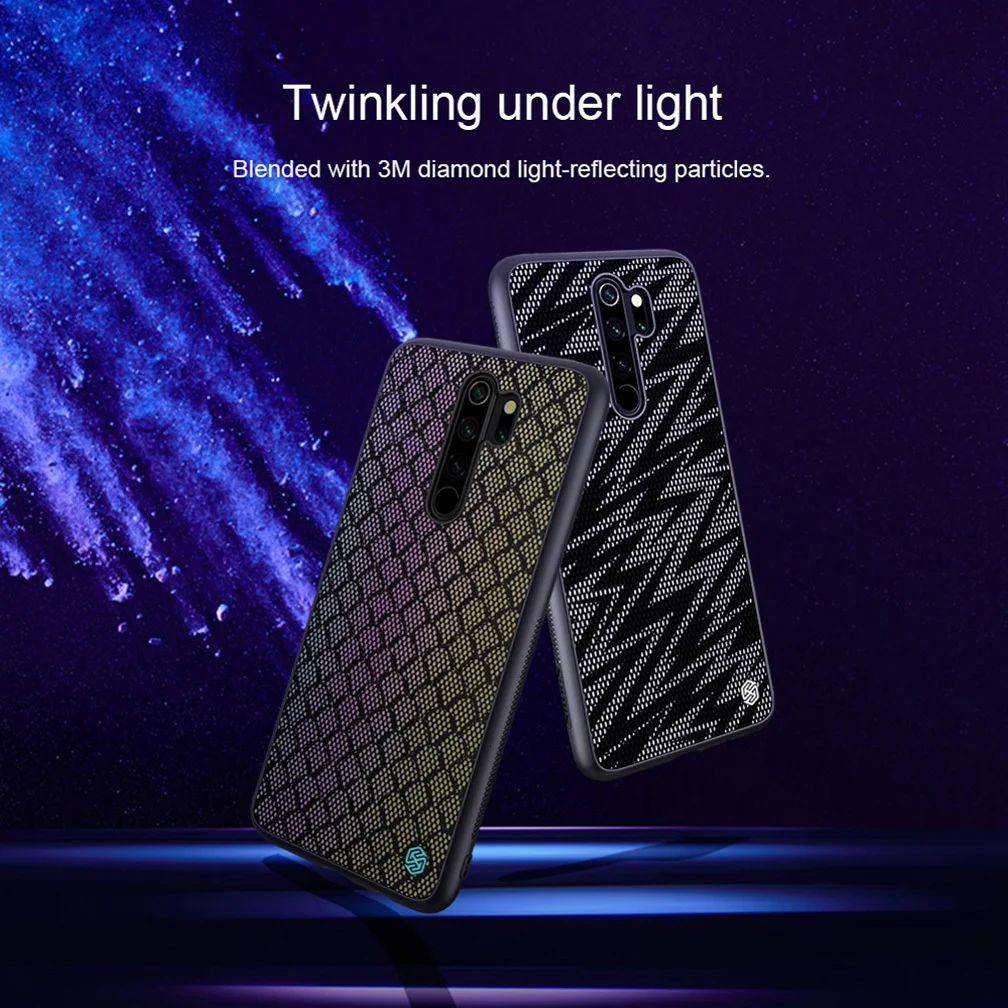 Чехол для Xiaomi Redmi Note 8 pro, чехол NILLKIN Twinkle, чехол из полиэстера, отражающая задняя крышка для Xiaomi Redmi Note 8