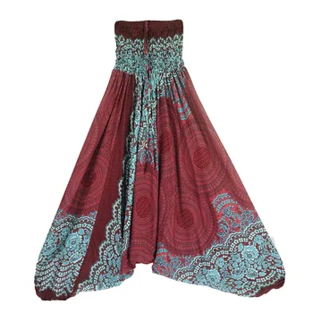 

Women's Casual Loose Pants Bohemian Pilates Trousers Print Loose High Waist Nine Flat Flat Women's Harem Pants