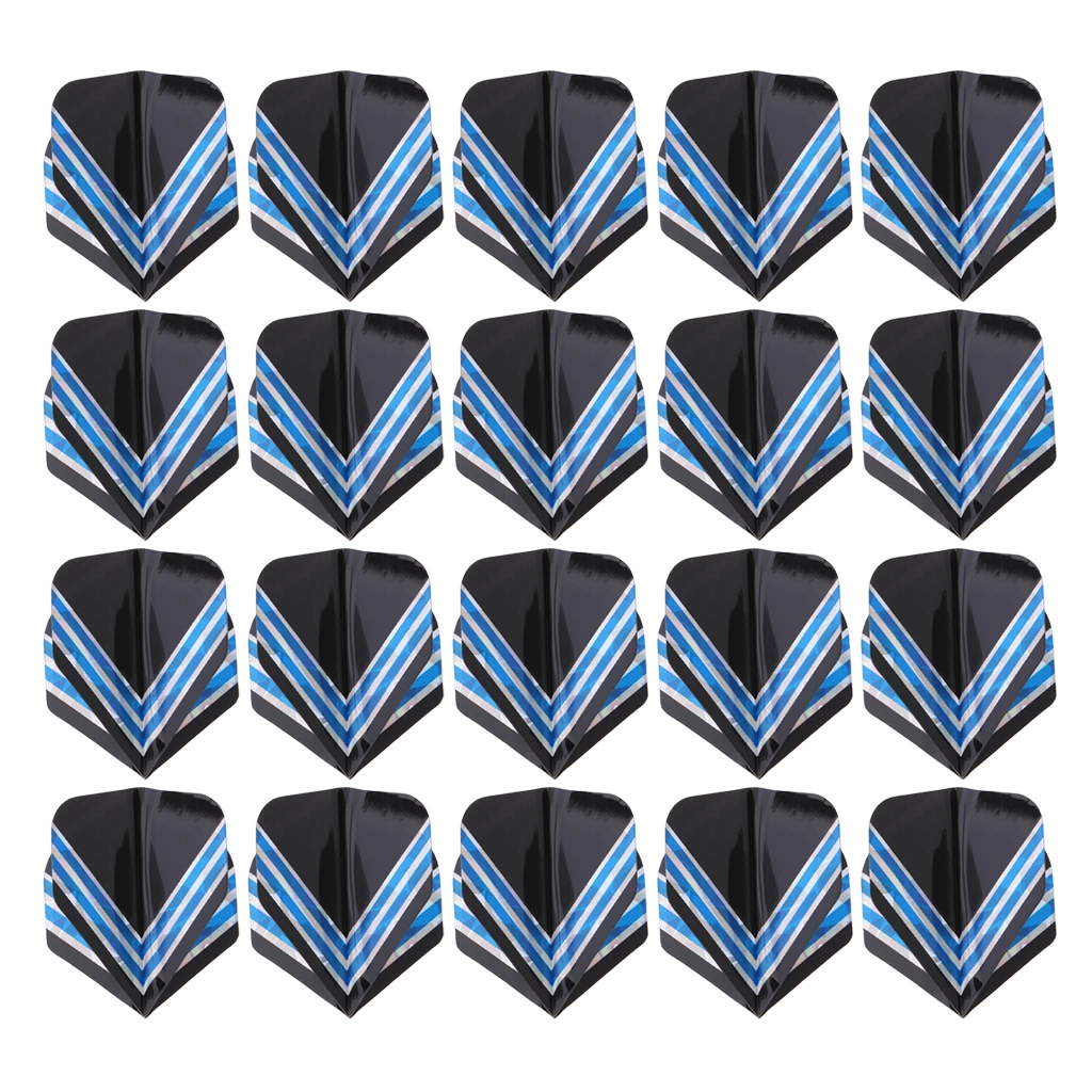 20pcs Dart Flights Standard Geometric Patterns Darts Flights Protectors Darts Accessories Kit