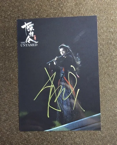 hand signed YIBO Xiao Zhan autographed group photo The Untamed 5*7 89L - Цвет: Xiao Zhan 2