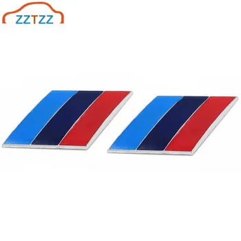 

2Pcs/Pair 3D Metal Tricolor Car Body Side Rear Trunk Emblem Badge for ALL Models BMW X1 X3 X5 X6 1 3 5 6 7 Series