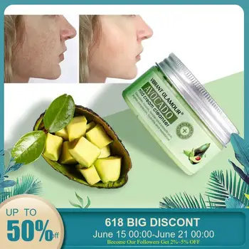 

1 PCS 100ML New Massage Mask AVOCADO Face Mask Cleanser Pores Remove Blackhead Strawberry Nose Smoothing Hydrating Facial Mask