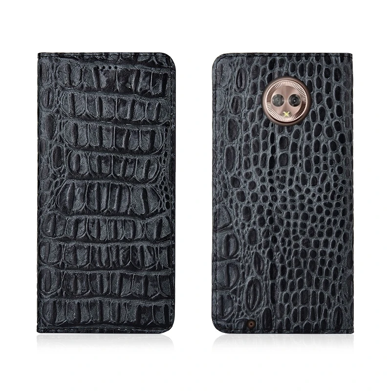 

Crocodile Back Pattern Genuine Leather Magnetic Flip Phone Bag For Motorola Moto G6 Plus/Motorola Moto G7 Plus Phone Case Coque