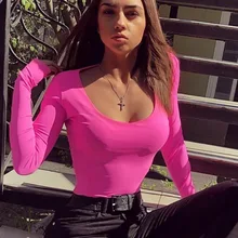 Футболка женская спортивная укороченная Топ Для Йоги Топ с длинным рукавом Активные спортивные топы длинный рукав, для йоги футболка женские спортивные рубашки