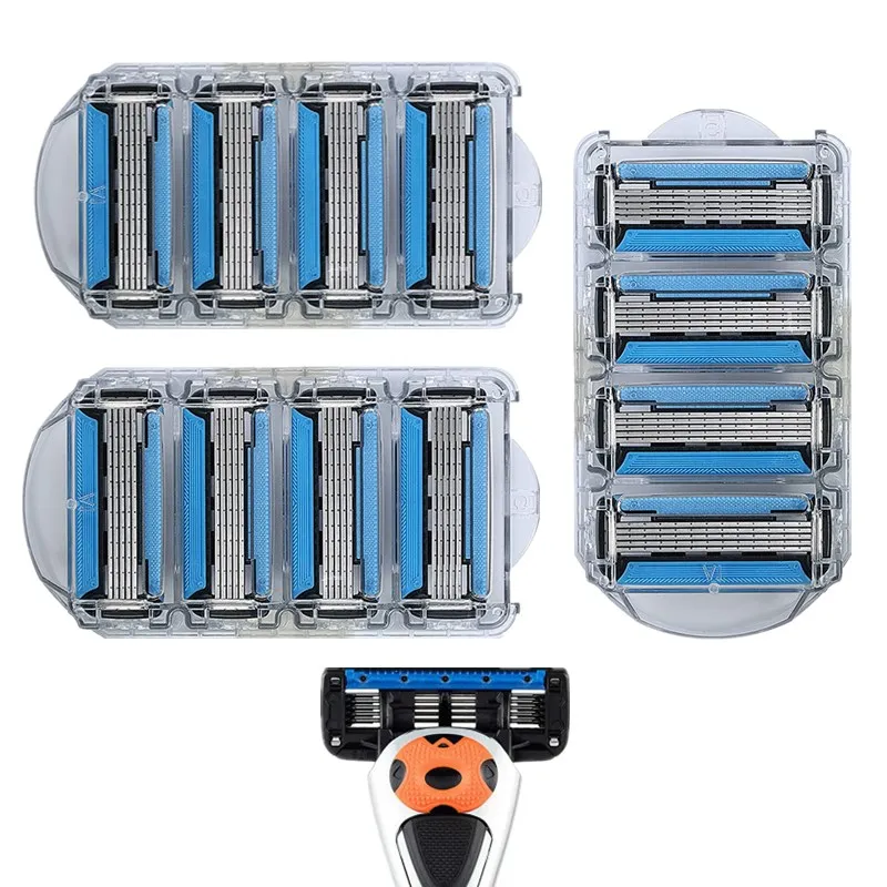 

Men's 5 Blade Razor System Mens Machine for Shaving Razors Razor Handle with 4/8/12/16 Replacement Cartridges
