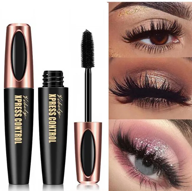

Fluffy Volume Mascara Makeup 4D Silk Fiber Lash Mascara Waterproof Rimel 3d Mascara Extension Black Thick Lengthening Eye Lashes