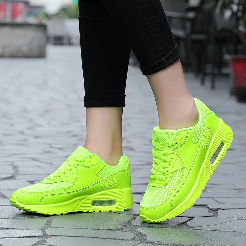 lime green athletic shoes