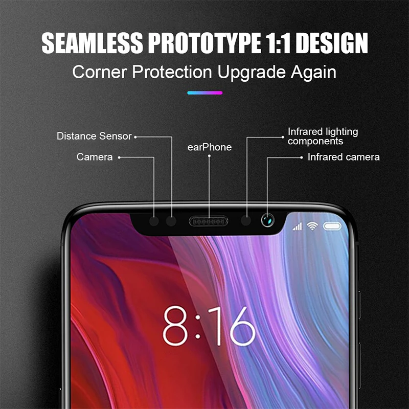 Защитная пленка 5D на весь экран для Xiaomi mi Red Note 5 Pro Plus A2 Lite Pocophone F1 8 SE из закаленного