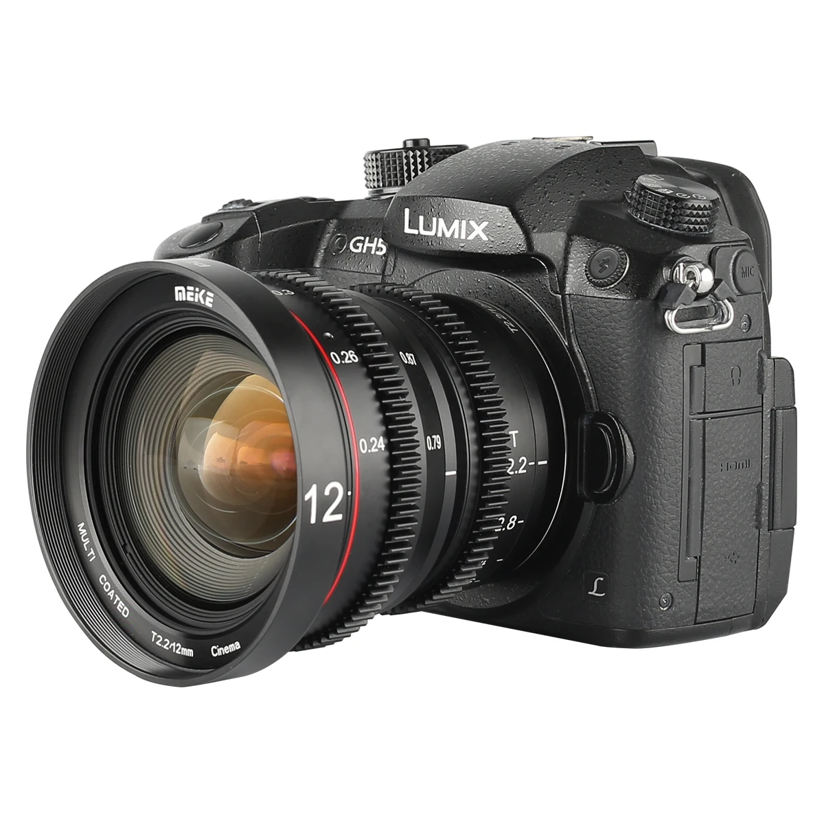 Meike 12 мм T2.2 кинообъектив широкоугольный ручной фокус объектив M4/3 Крепление камеры объектив для Olympus Panasonic Lumix камеры