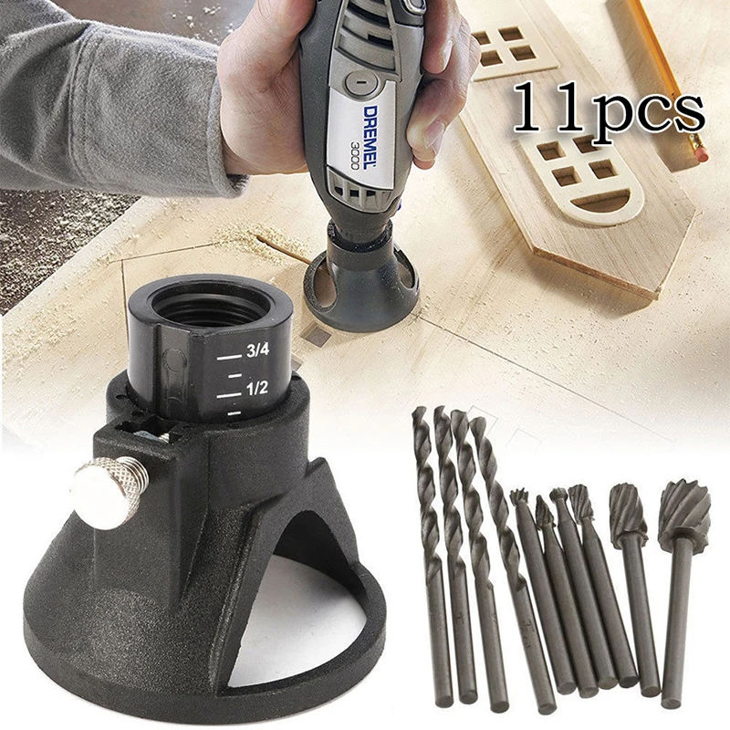 Rotary Tool Kit Dremel Rotary Multi Tool Cutting Guide HSS Router Drill Bits Set Attachment Small electric mill assembly