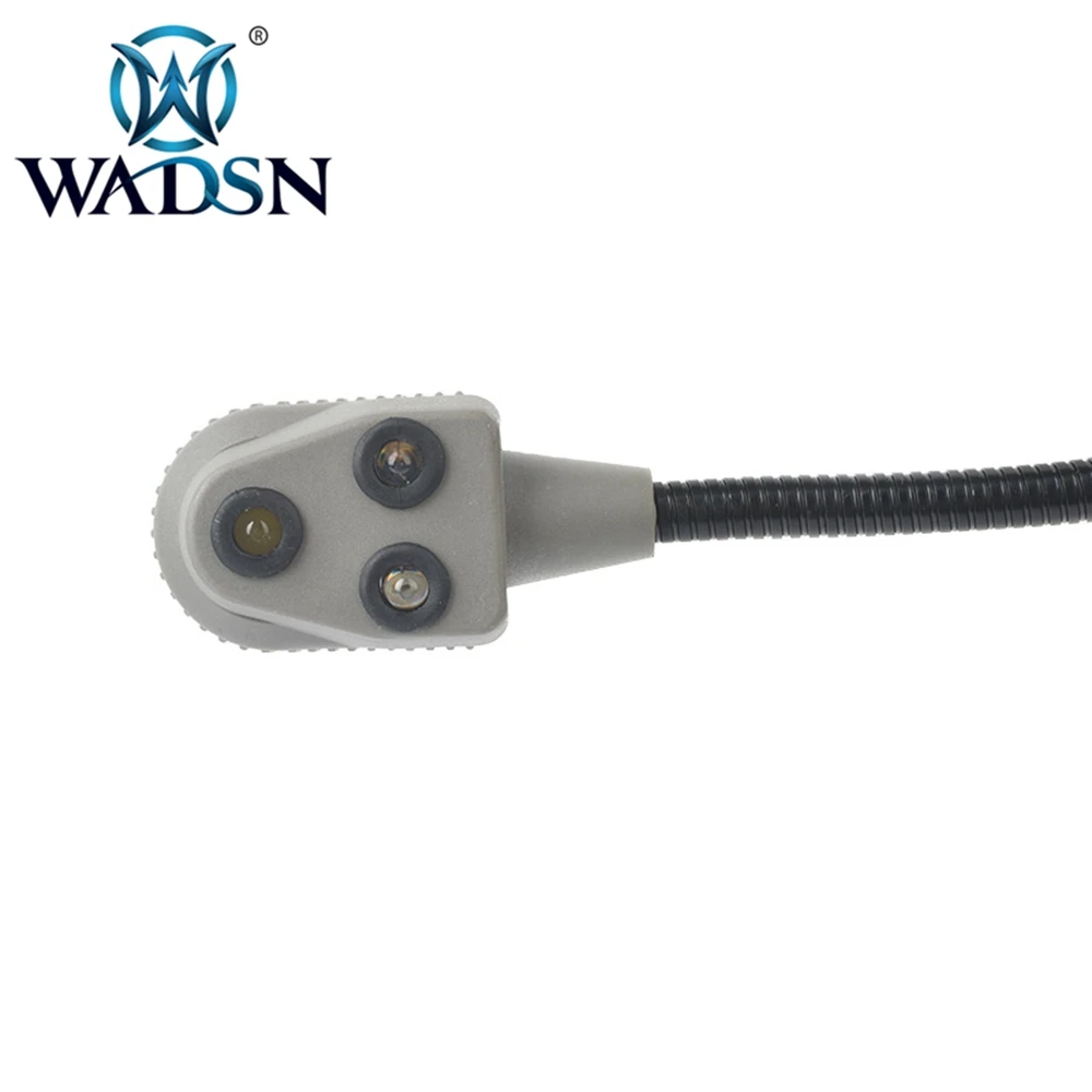 WADSN Боуман III тактическая гарнитура с белым/ИК светодиодный яркий микрофон военный стандартный штекер Softair наушники WZ069 страйкбол наушники