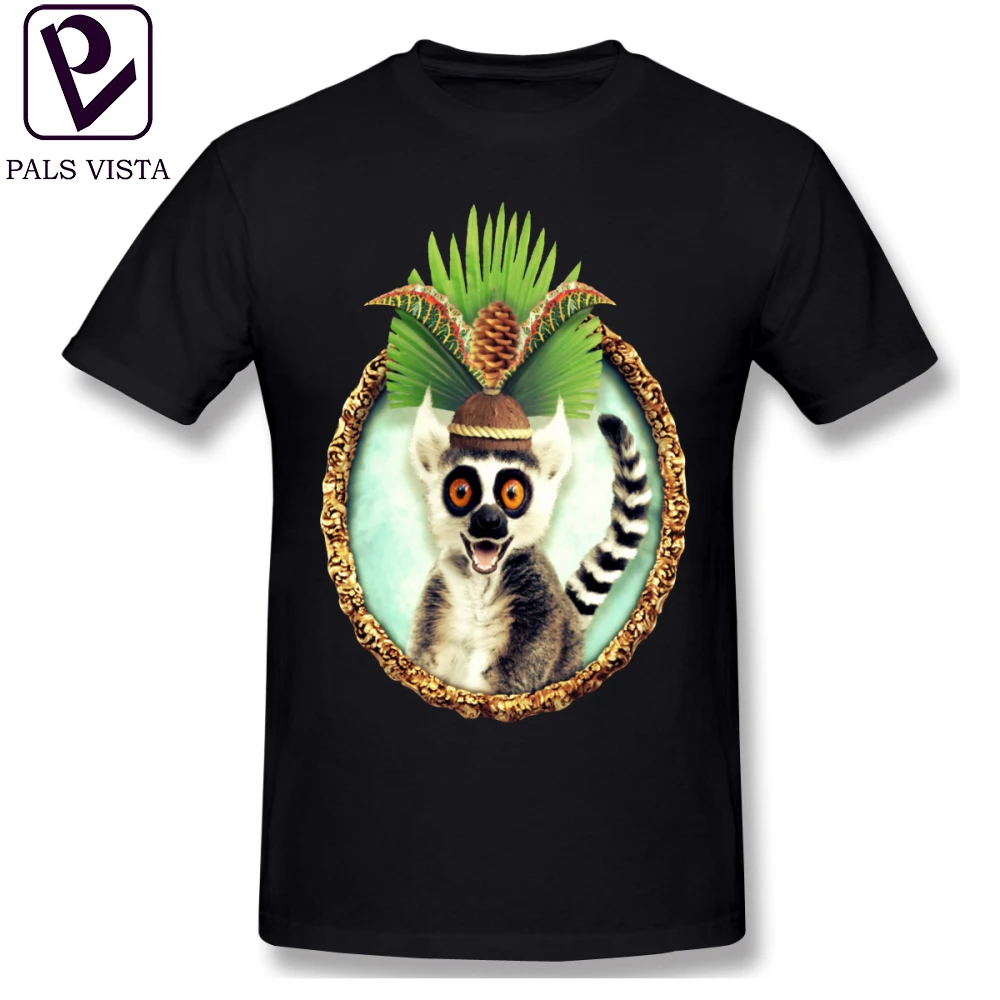 Футболка Lemur с изображением короля Джулиана мужская летняя футболка забавная