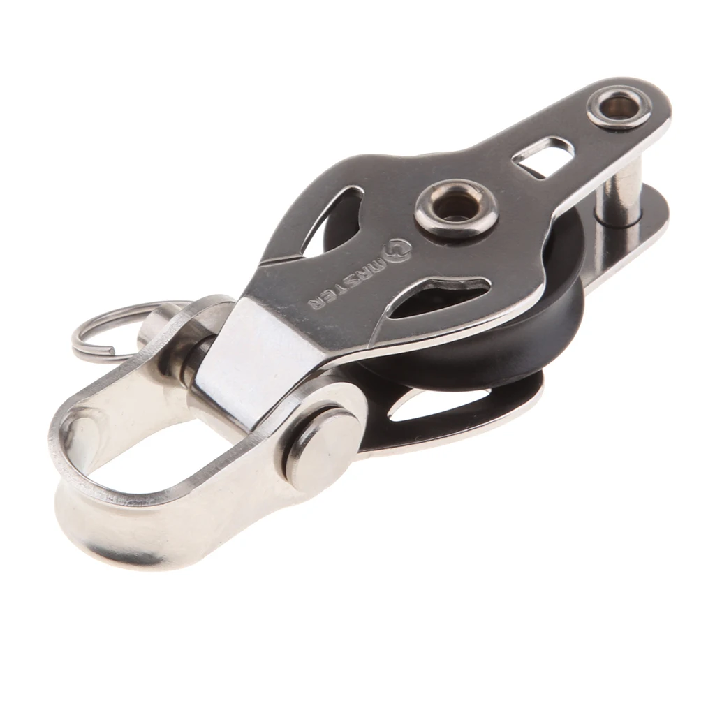 22mm Single Pulley Block Heavy Duty Hardware Wheel Rigging Lifting Loading 150Kgs