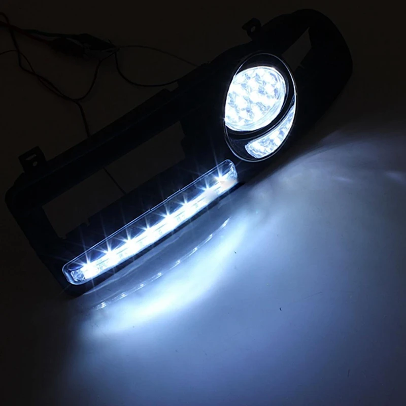 Светодиодный светильник дневного света s и светодиодный противотуманный светильник решетка бампера для VW Jetta Bora MK4 1999-2004 1J5853665B 1J5853666B