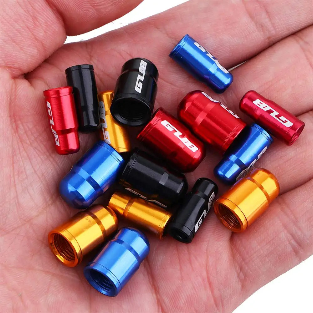 2PcsAluminumAlloyBicycleTireValveCapsSchraderPrestaValveCaps