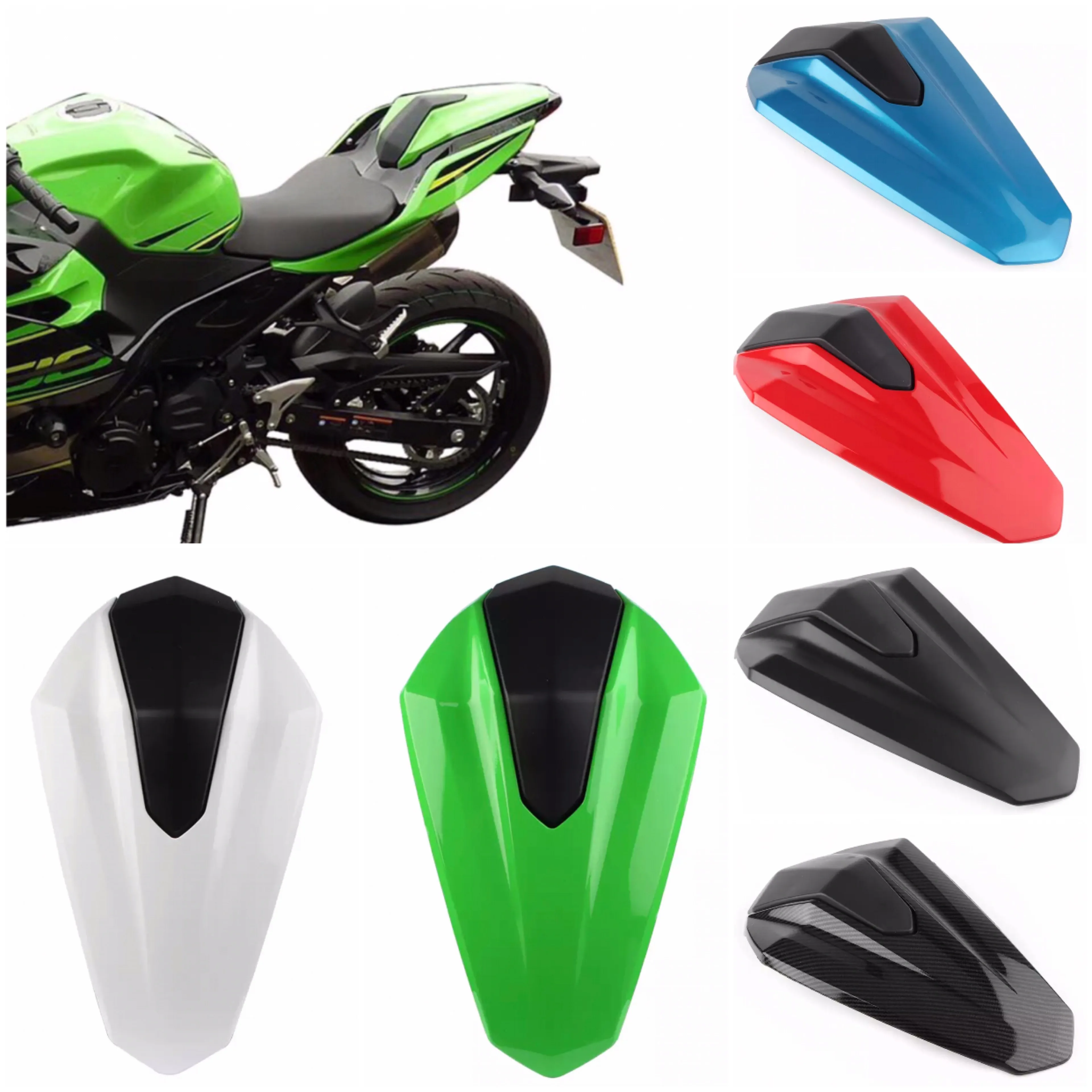 Задняя крышка мотоциклетного коврика пассажирского сиденья для Kawasaki Ninja 400 2018 2019