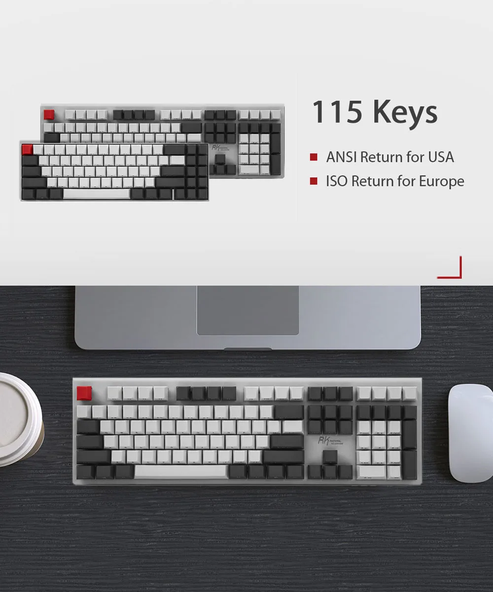 RK61 Mechanical Gaming Keyboard TKL 61 Keys Wireless Bluetooth 60% RGB Blue Brown Red Switch Keycaps PBT Classical Keycap RK61 Mechanical Gaming Keyboard TKL 61 Keys Wireless Bluetooth 60% RGB Blue Brown Red Switch Keycaps PBT Classical Keycap