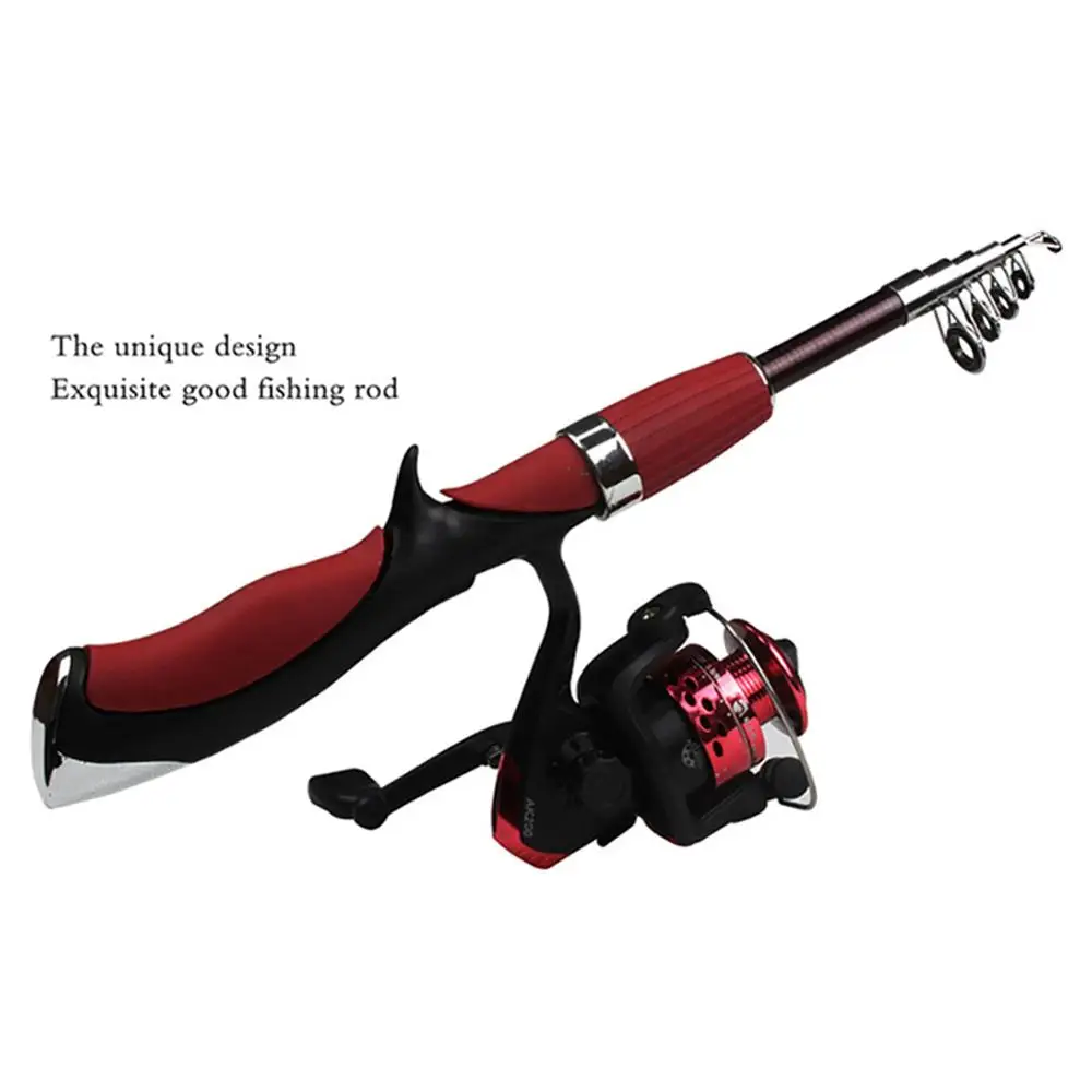 Telescopic Fishing Rod Combo and Reel Full Kit Ice Fishing Spinning Reel Rod Pole Gear Set with Lure Hook Fish Tool Telescopic Fishing Rod Combo and Reel Full Kit Ice Fishing Spinning Reel Rod Pole Gear Set with Lure Hook Fish Tool