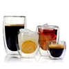 Tazas de café Espresso de doble pared, vidrio transparente resistente al calor, 80/250/350/450 ML ► Foto 3/6