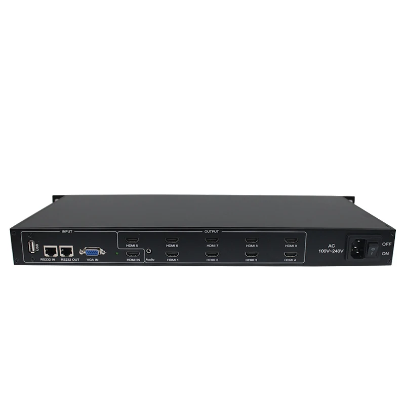 SZBITC 6 каналов видео настенный процессор 2x3 3x2 HDMI VGA USB аудио видео контроллер 180 Вращение 1080P для 6 ТВ Сращивание - Цвет: BV309